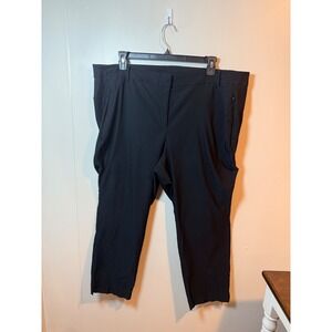 Lane Bryant Black Straight Leg‎ Pants Womens Size 26 Zipper Pocket